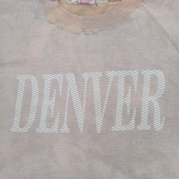 Vintage 80s Denver Sweatshirt Womens XL 22x24 Beige - Picture 12 of 13